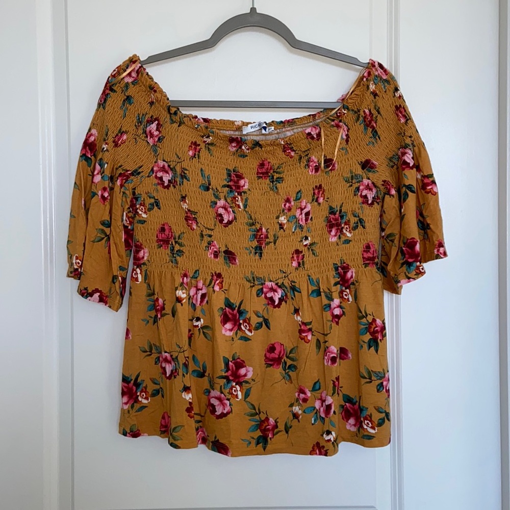 4 / $20 Ricki’s Yellow Peplum blouse